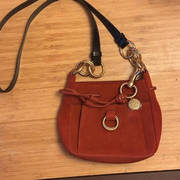 See by Chloe Red Leather and Suede Crossbody Bag - Picture 2 of 7